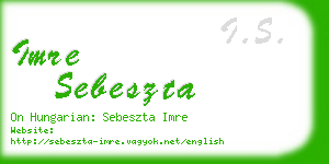 imre sebeszta business card